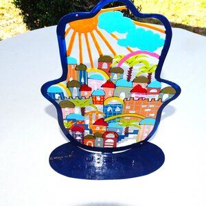 Hand Painted Hamsa Art by Emanuel